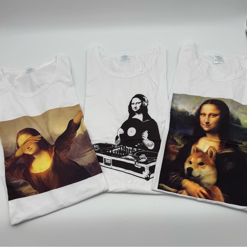 Mona Lisa Remix Collection – The Funniest Art Mashup Tees (Set of 3)